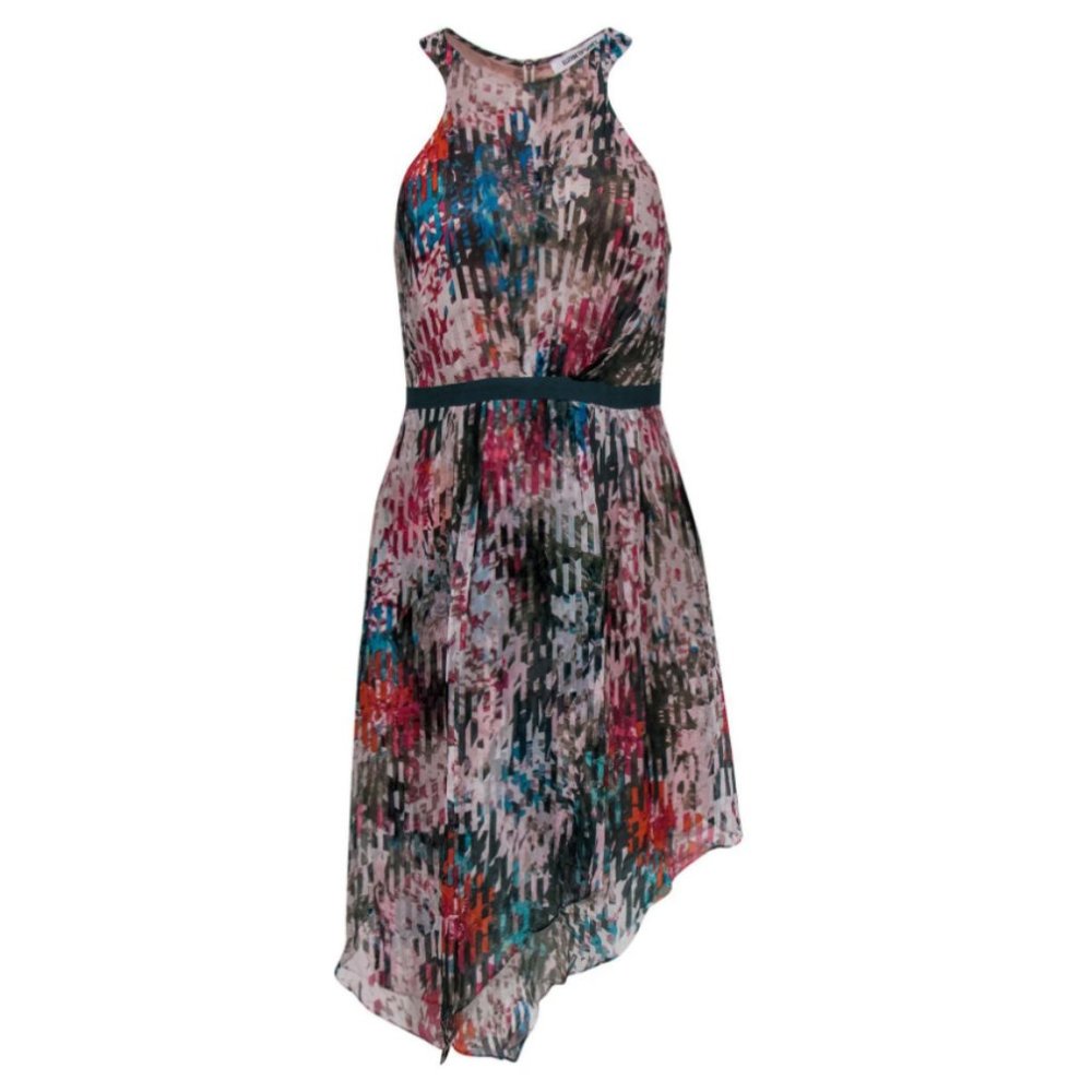 Elizabeth and James Liv Silk Tank Dress Asymmetrical Hem Size 2